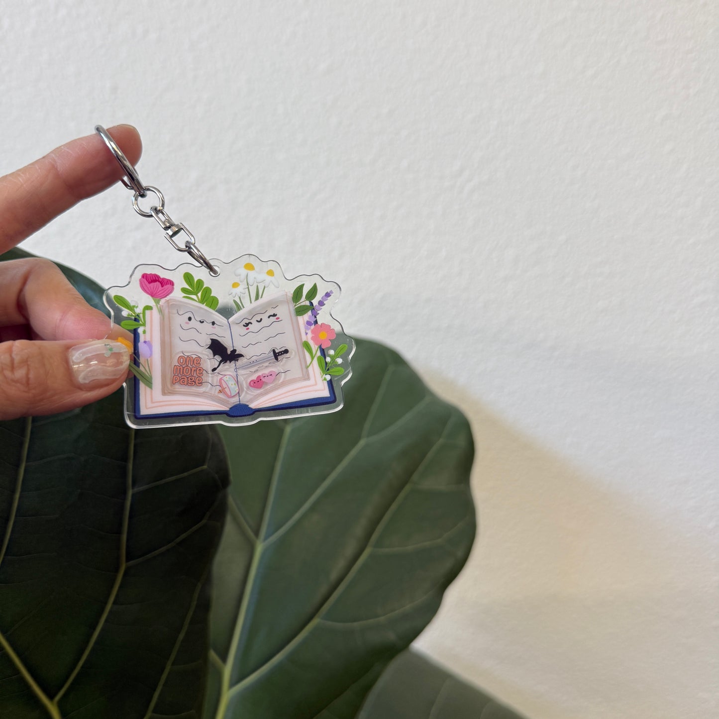 BOOKISH Liquid Keychain