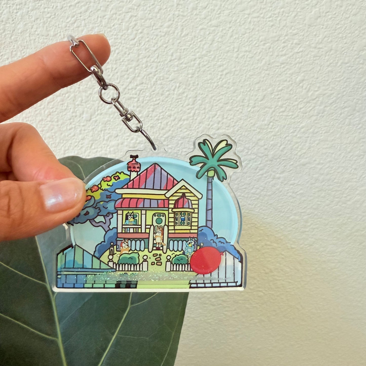 Red Balloon Shaker Keychain