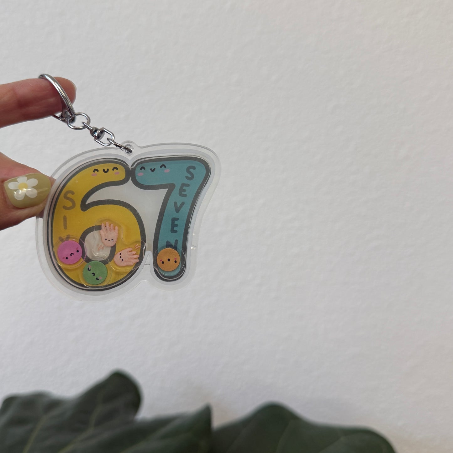 Six Seven Shaker Keychain
