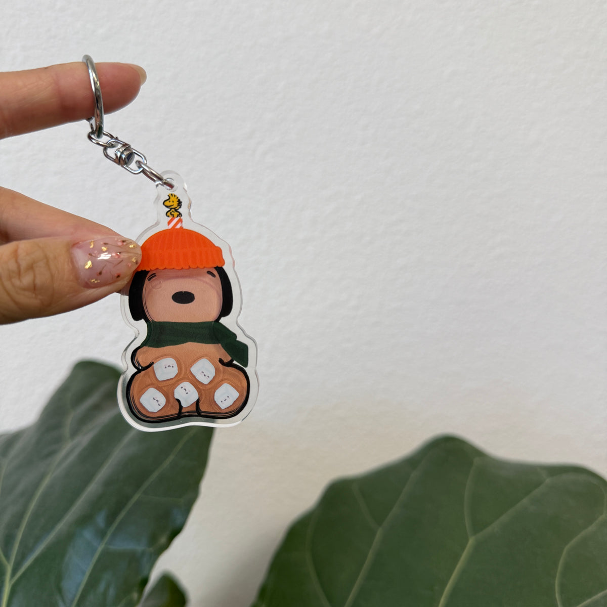 Coffee Dog liquid Keychain