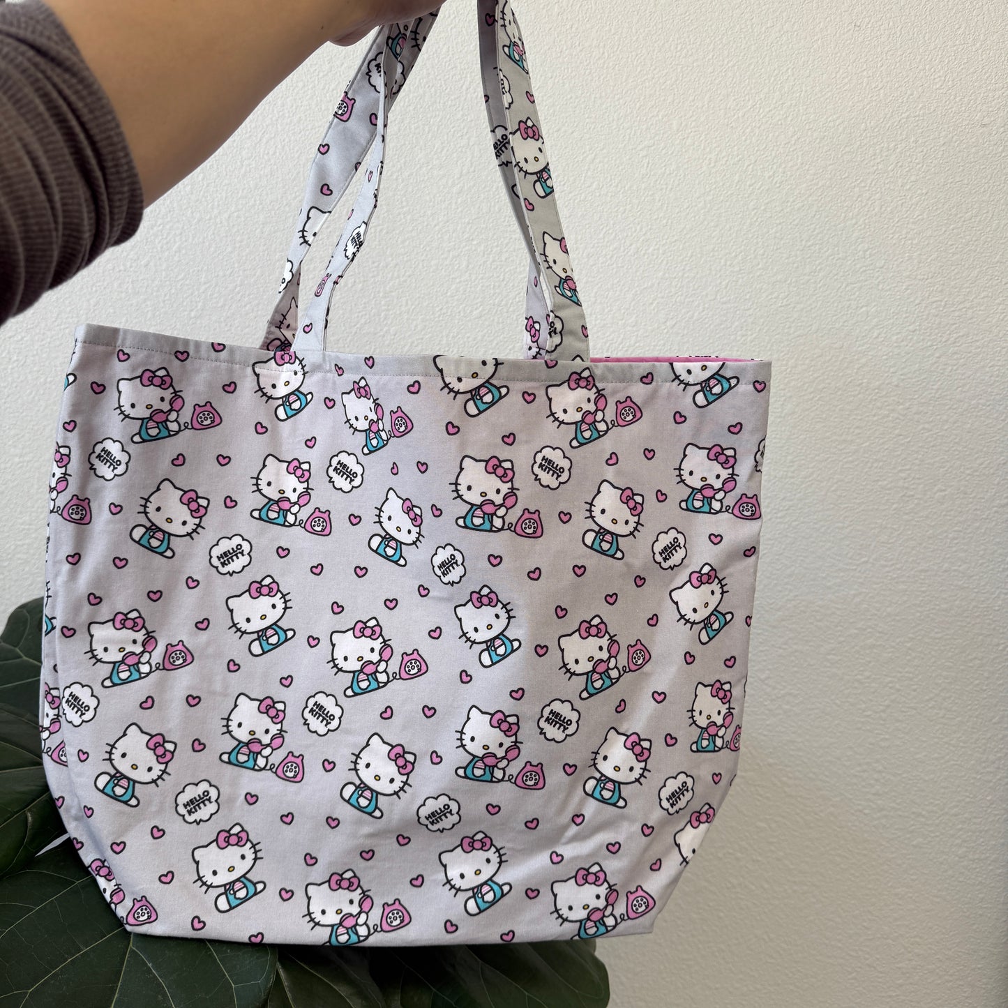 Grey Telephone Kitty TOTE Bag