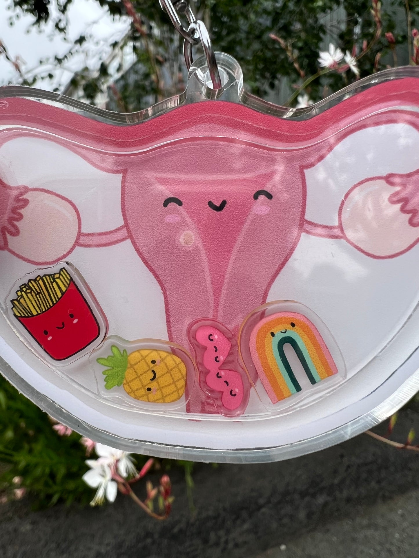 Uterus IVF Shaker Keychain