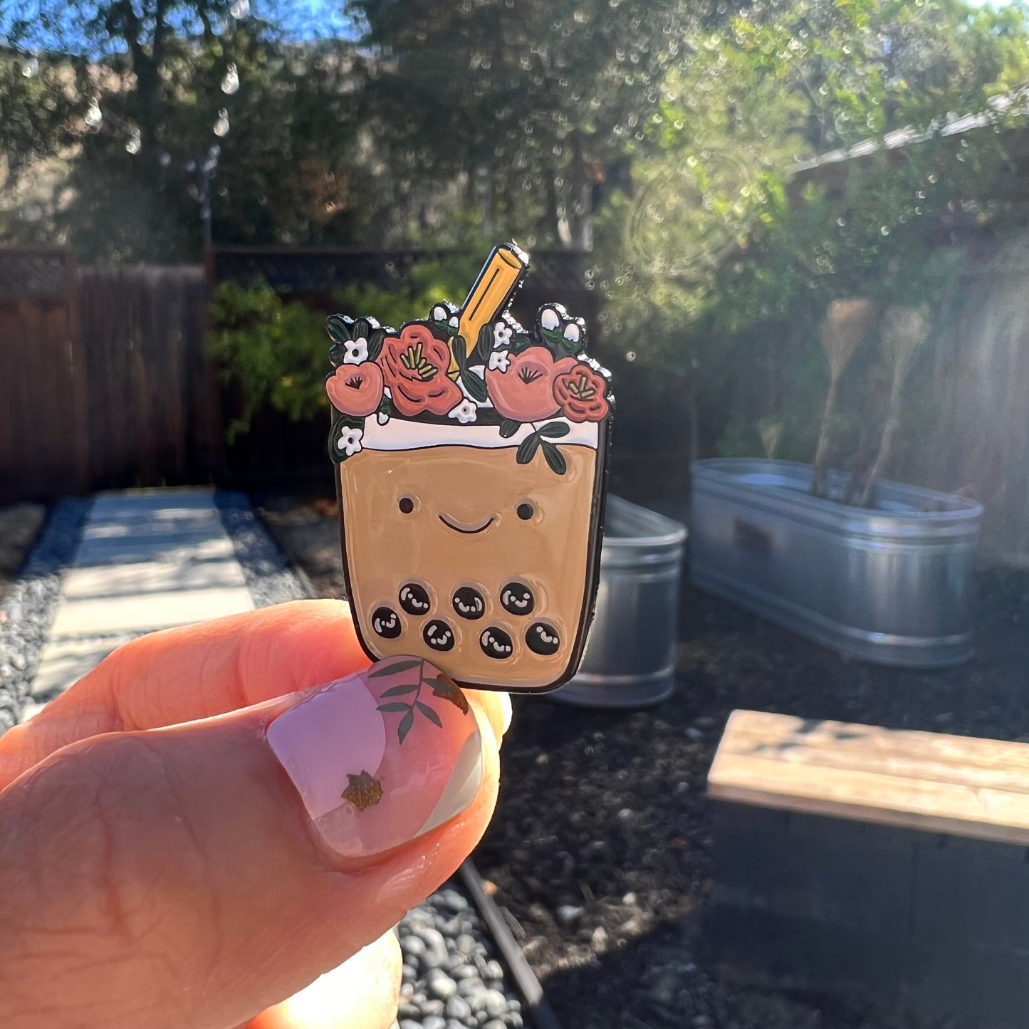 Boba Enamel Pin