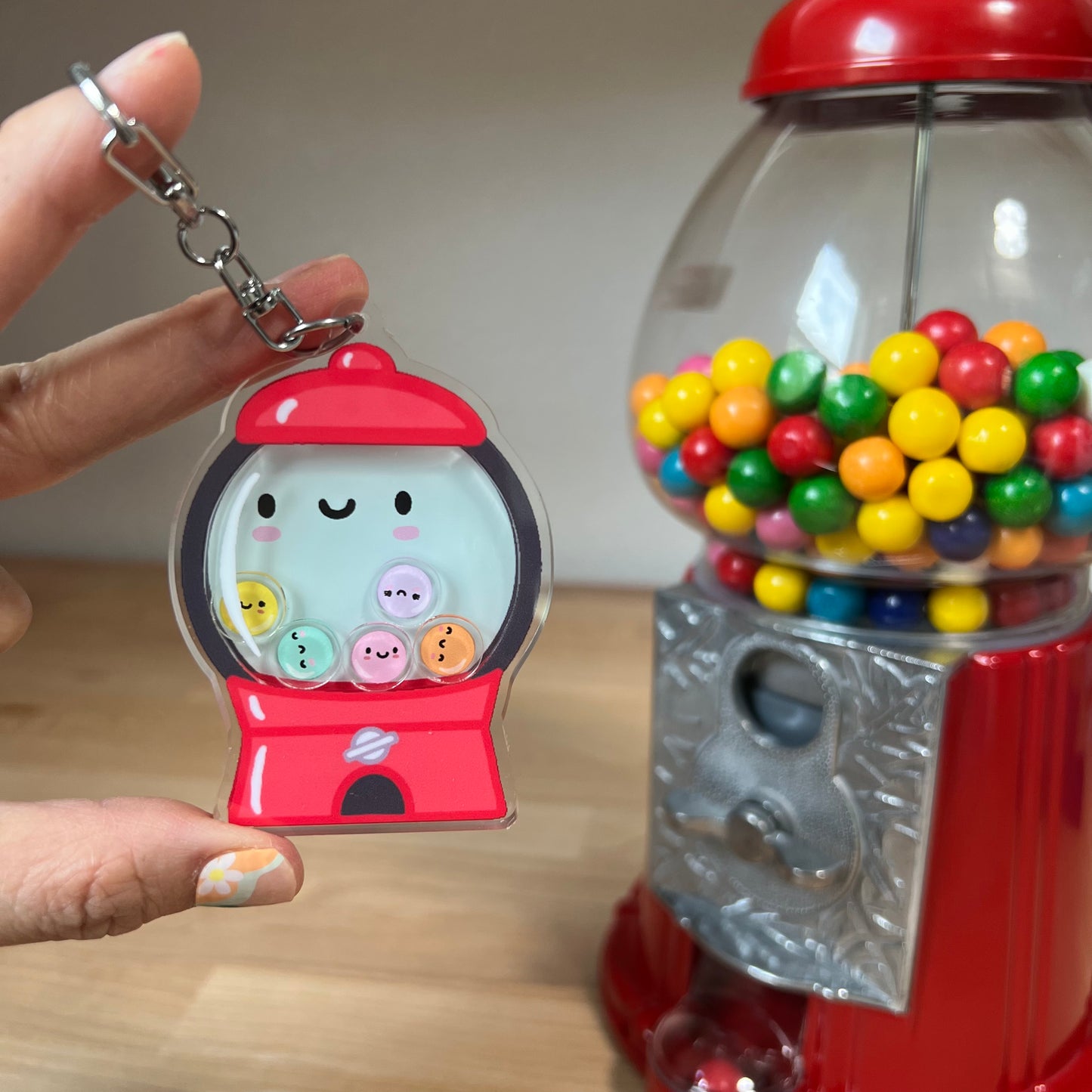 Gumball Shaker Keychain