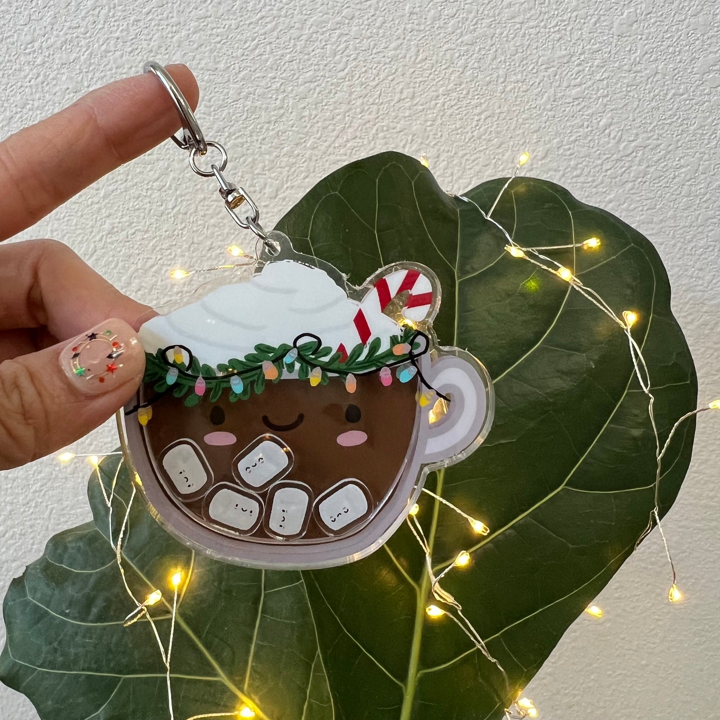 Hot Cocoa Shaker Keychain