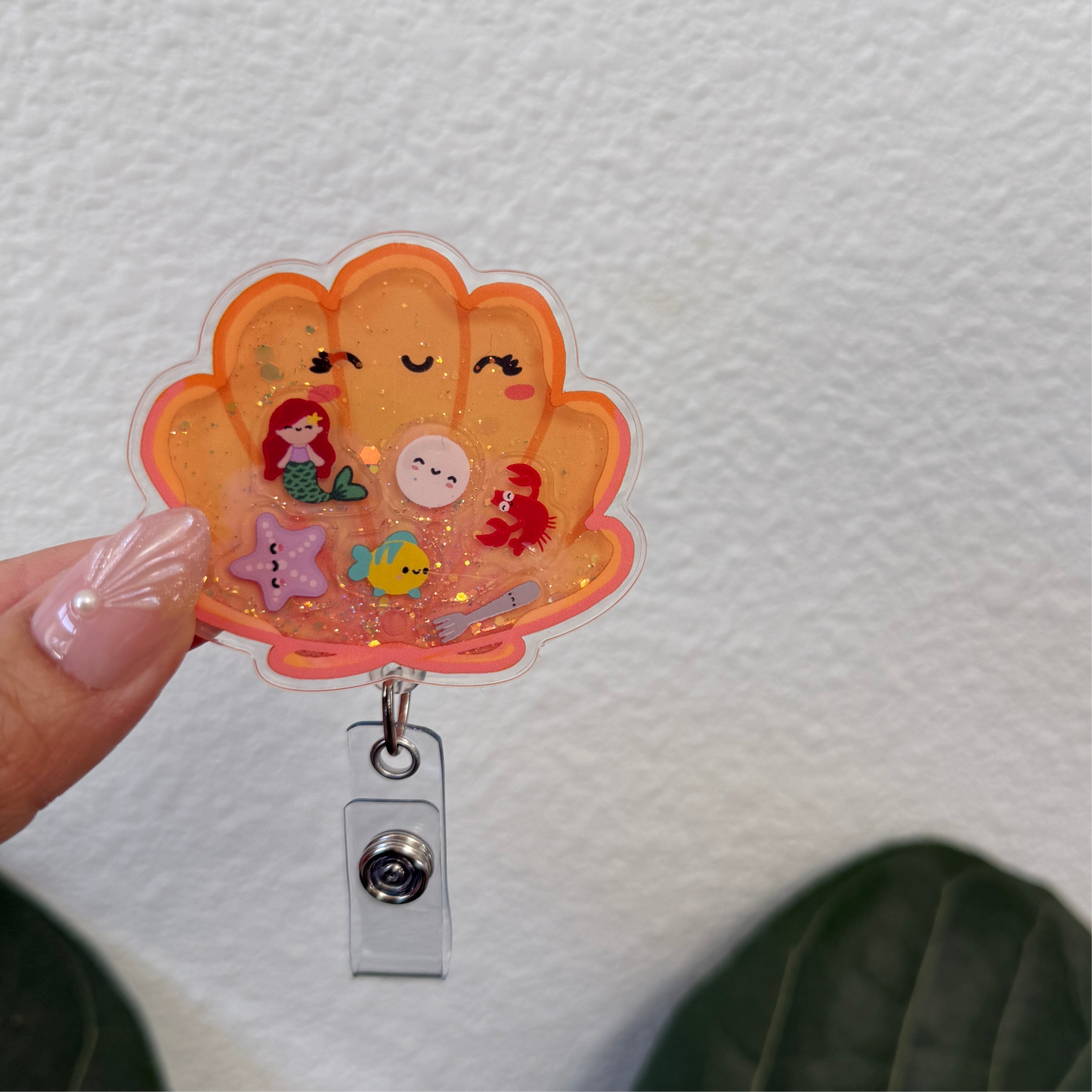 Liquid Badge Reel: Sunrise Seashell