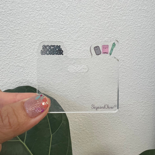 VERTICAL Badge Topper: SOCIAL WORKER