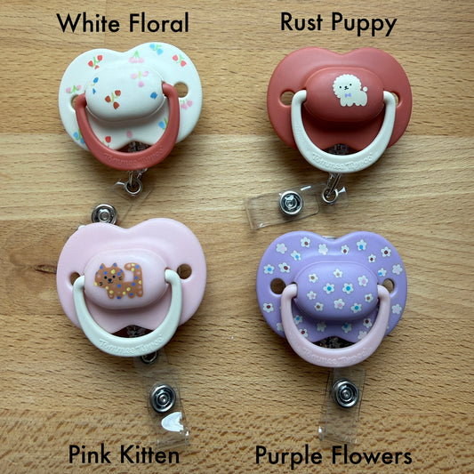 Pacifier Badge Reel: Choose One