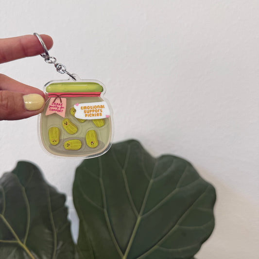 PICKLES Liquid Keychain
