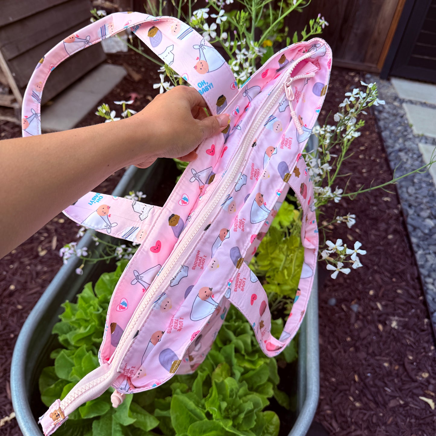 Babies Zippered TOTE Bag