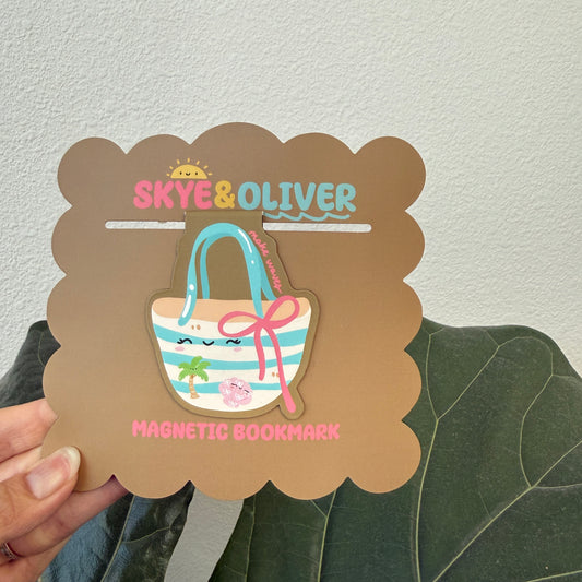 Beach Bag Magnetic Bookmark