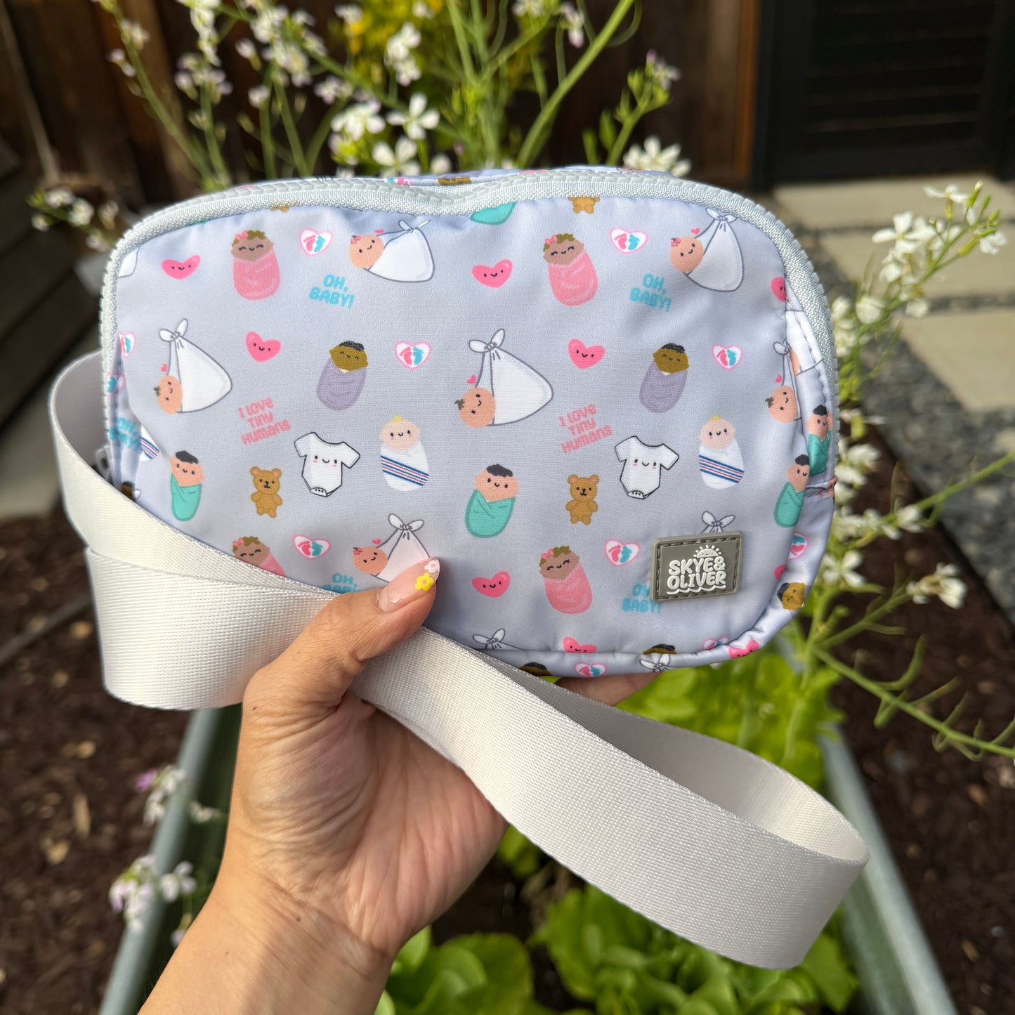 Light Grey Babies Belt Bag