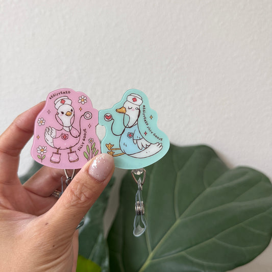 Magnetic Badge Reel: Silly Goose (Set of 2)