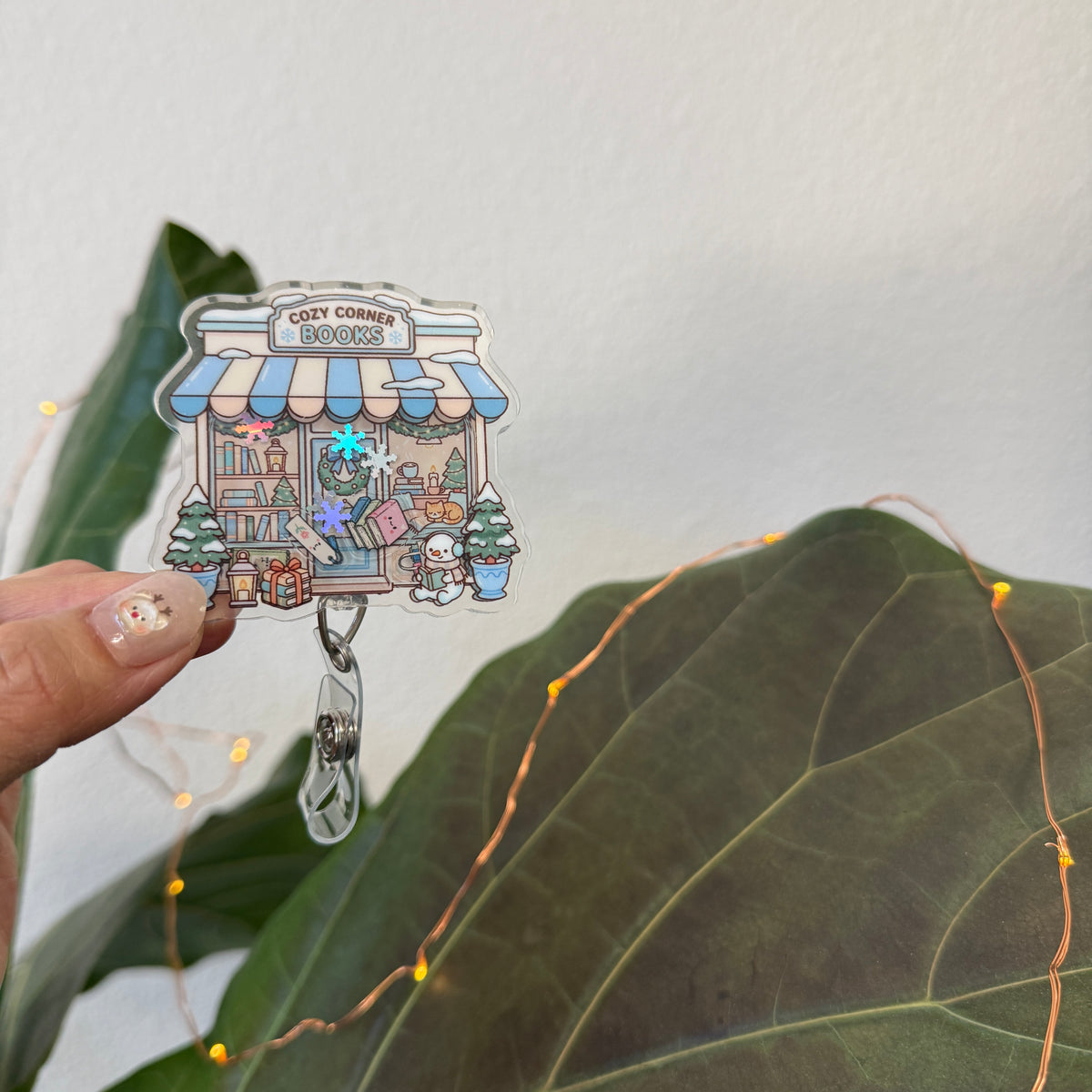Liquid Badge Reel: Cozy Bookstore