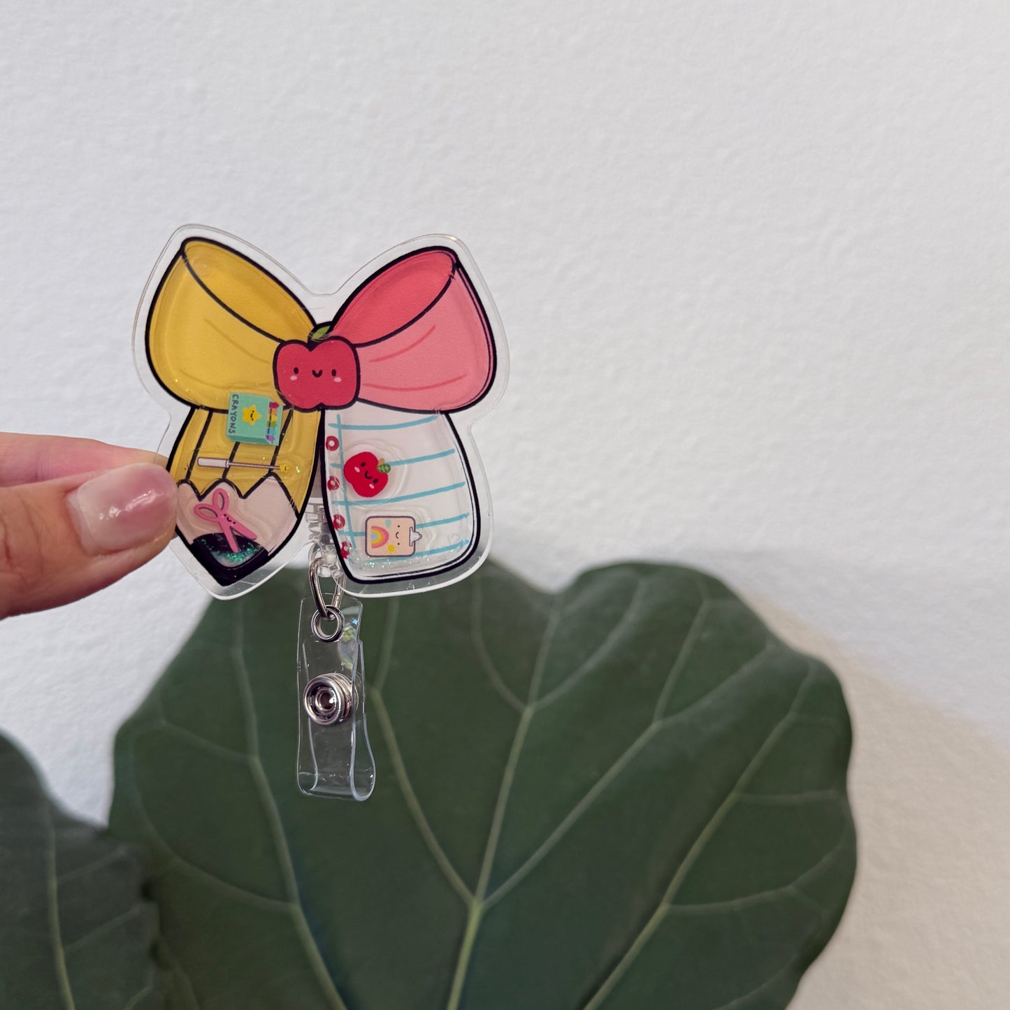 Liquid Badge Reel: SCHOOL BOW