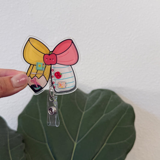 Liquid Badge Reel: SCHOOL BOW