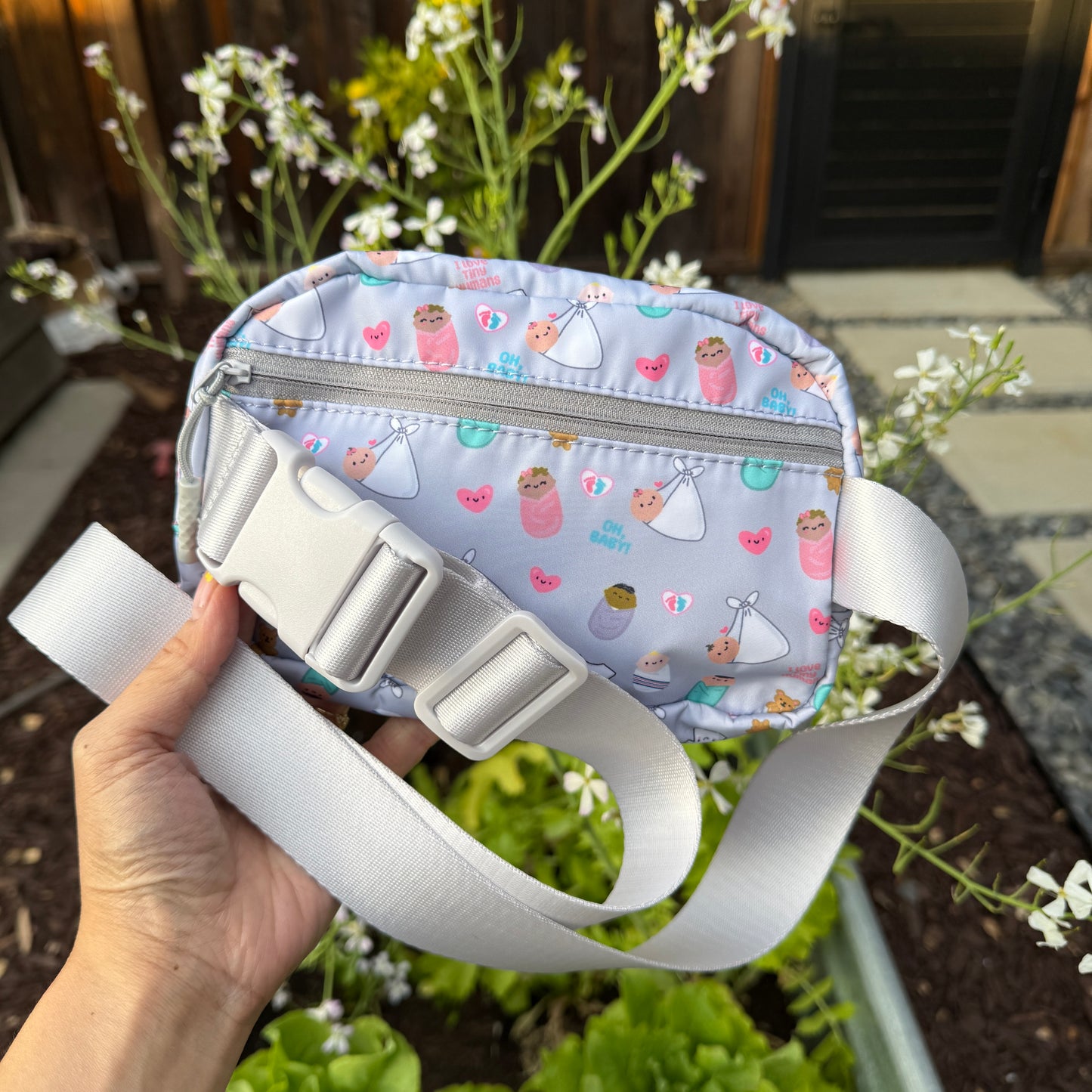 Light Grey Babies Belt Bag