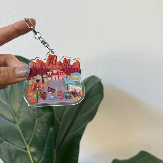 CARS Liquid Keychain