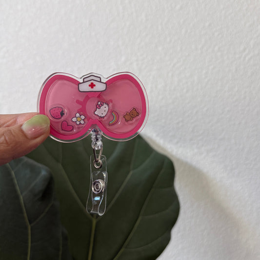 Shaker Badge Reel: NURSE Bow