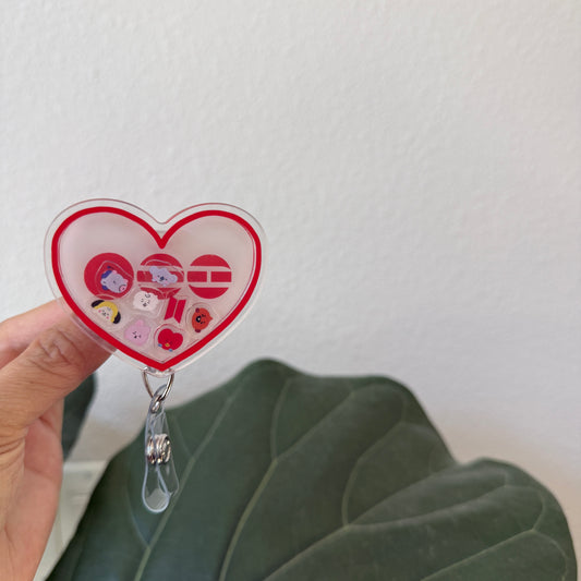 Shaker Badge Reel: KPOP Red/White