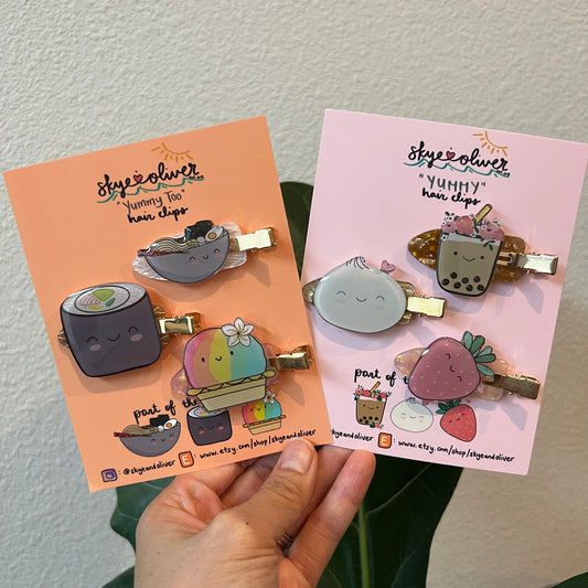 HAIR CLIPS-Baby clips, Girl clips. Set of 3