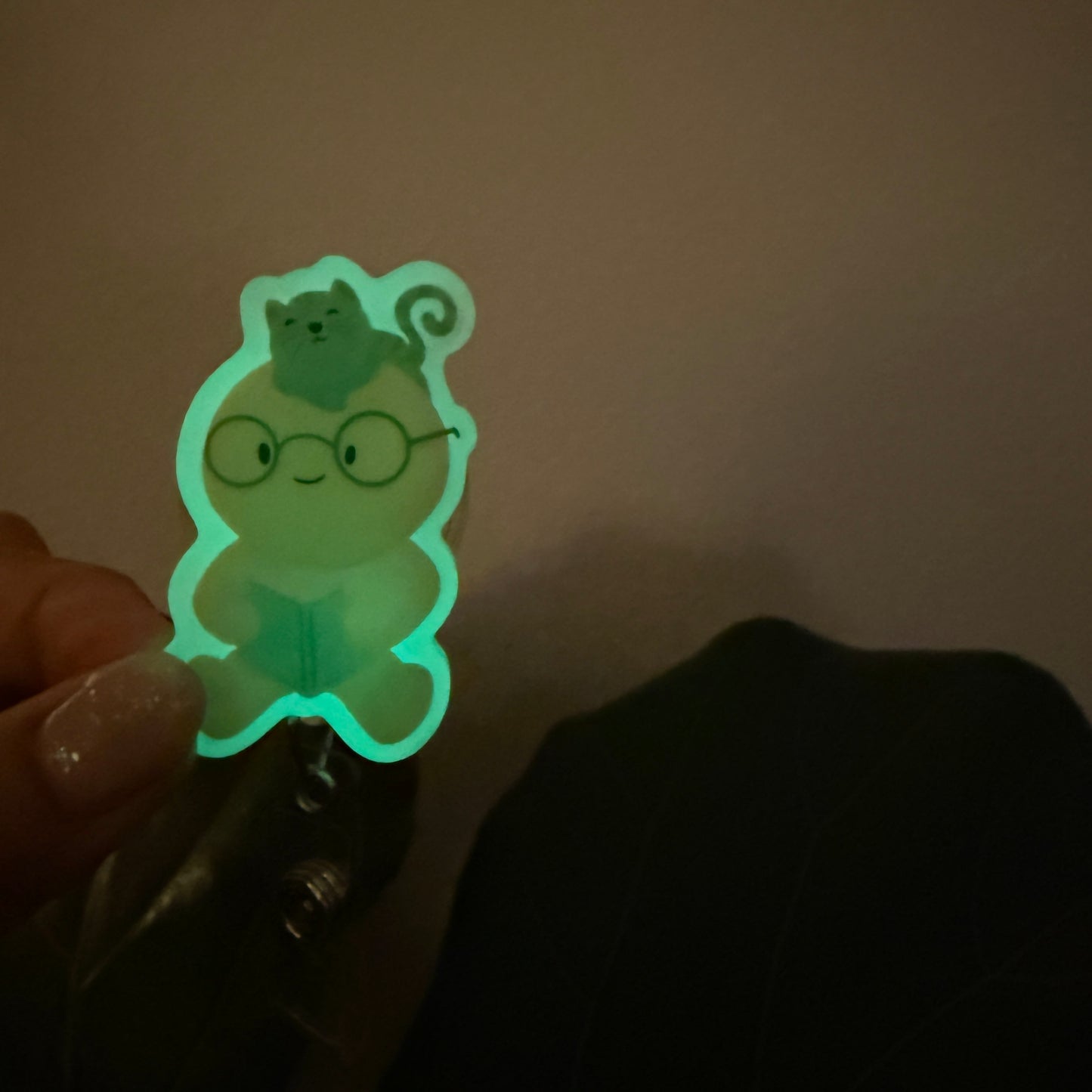Glow-in-the-Dark badge: BOOKWORM Trinket