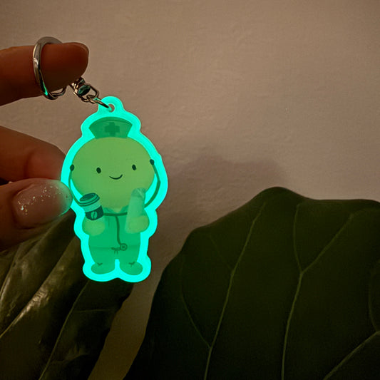Glow-in-the-dark NURSE Trinket Keychain