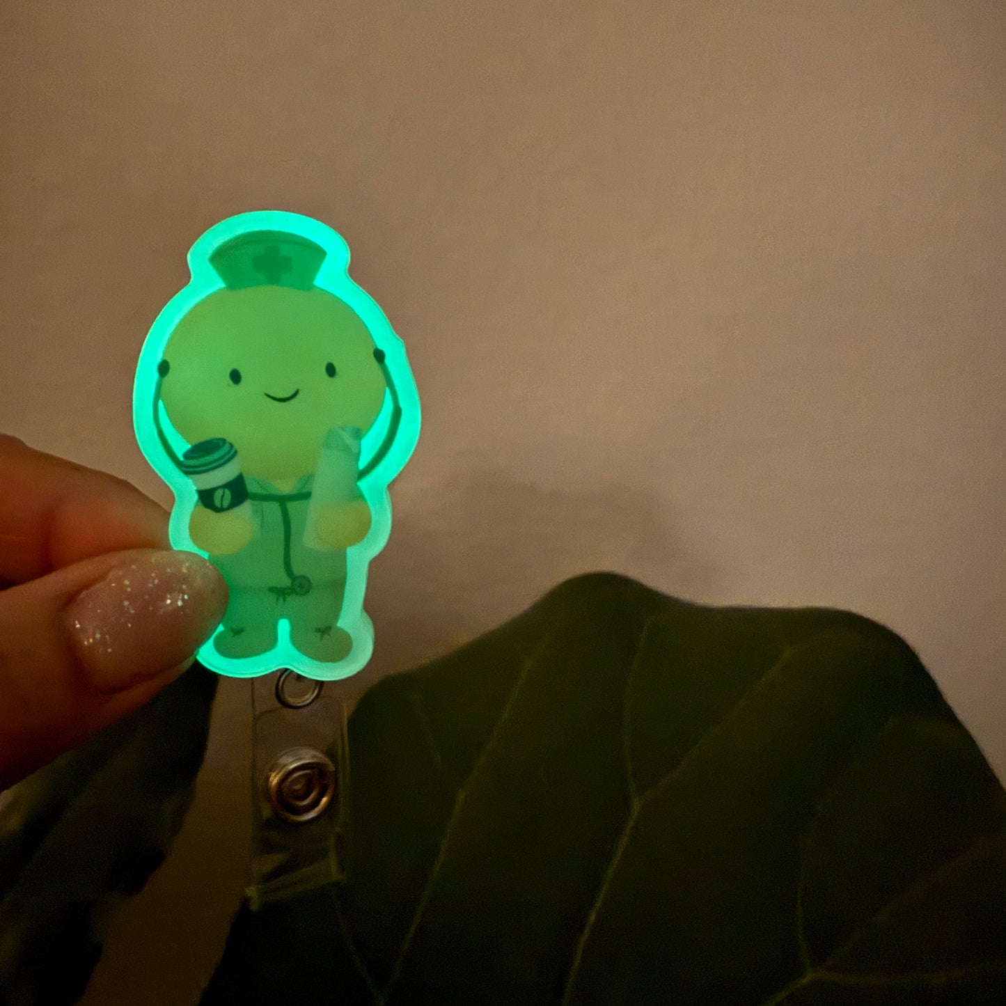 Glow-in-the-Dark badge: NURSE Trinket