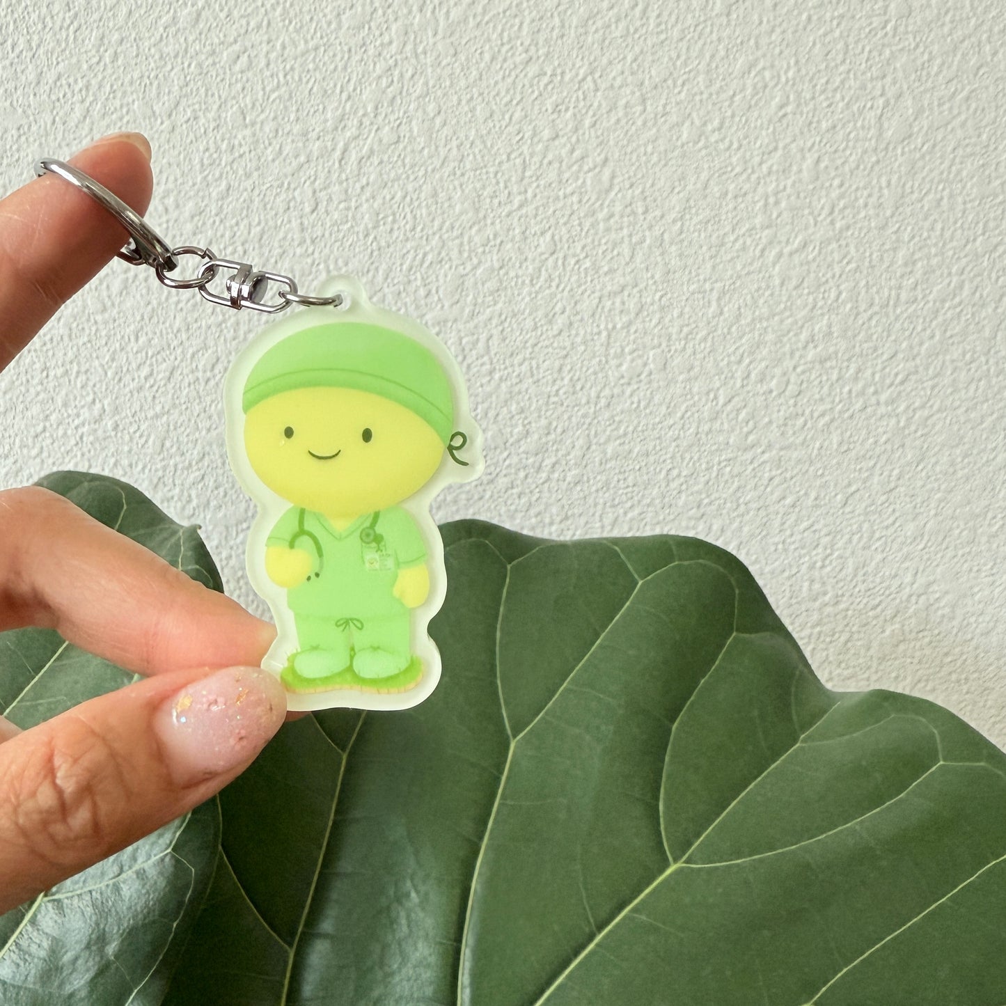 Glow-in-the-dark Trinket Keychain