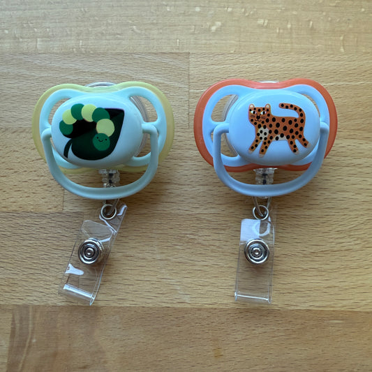 Pacifier Badge Reel (Mint/Cloud): Choose One
