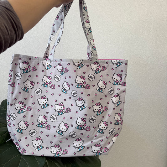 Grey Telephone Kitty TOTE Bag