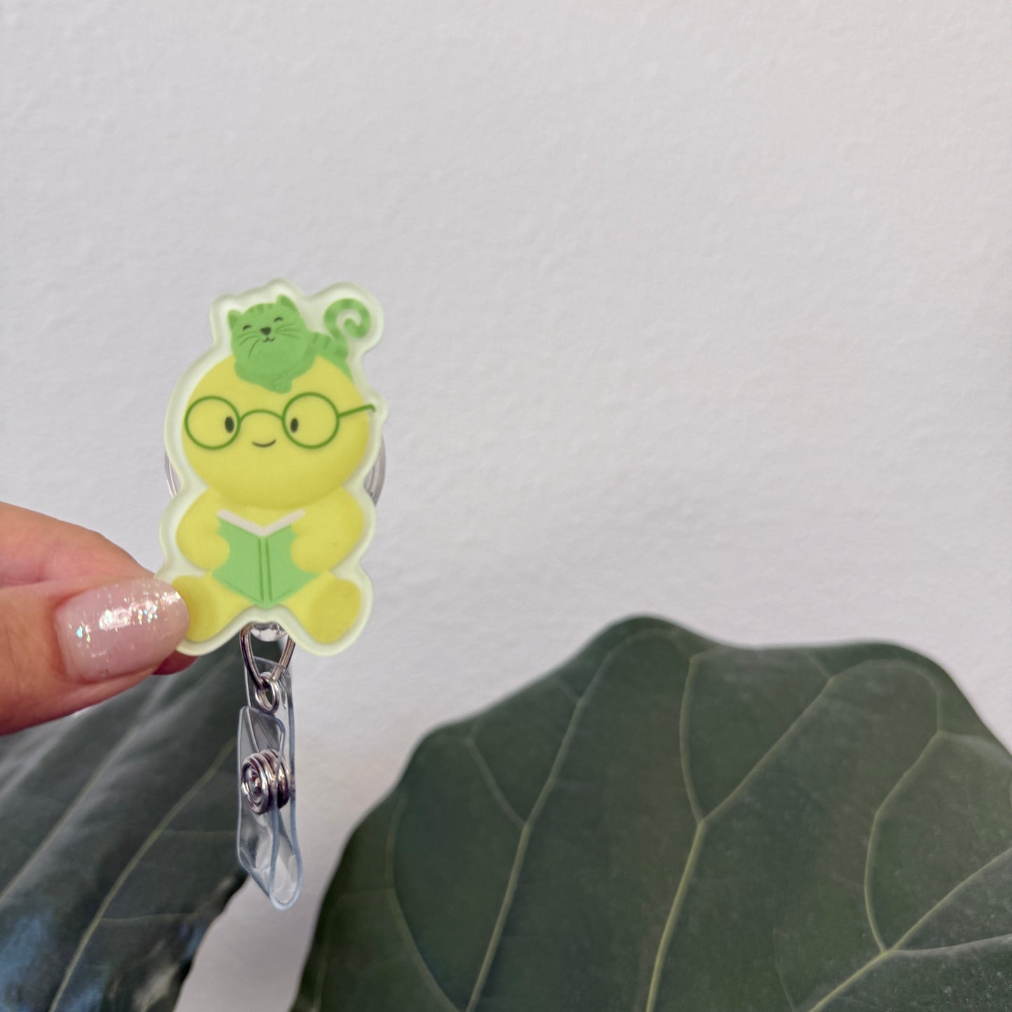 Glow-in-the-Dark badge: BOOKWORM Trinket