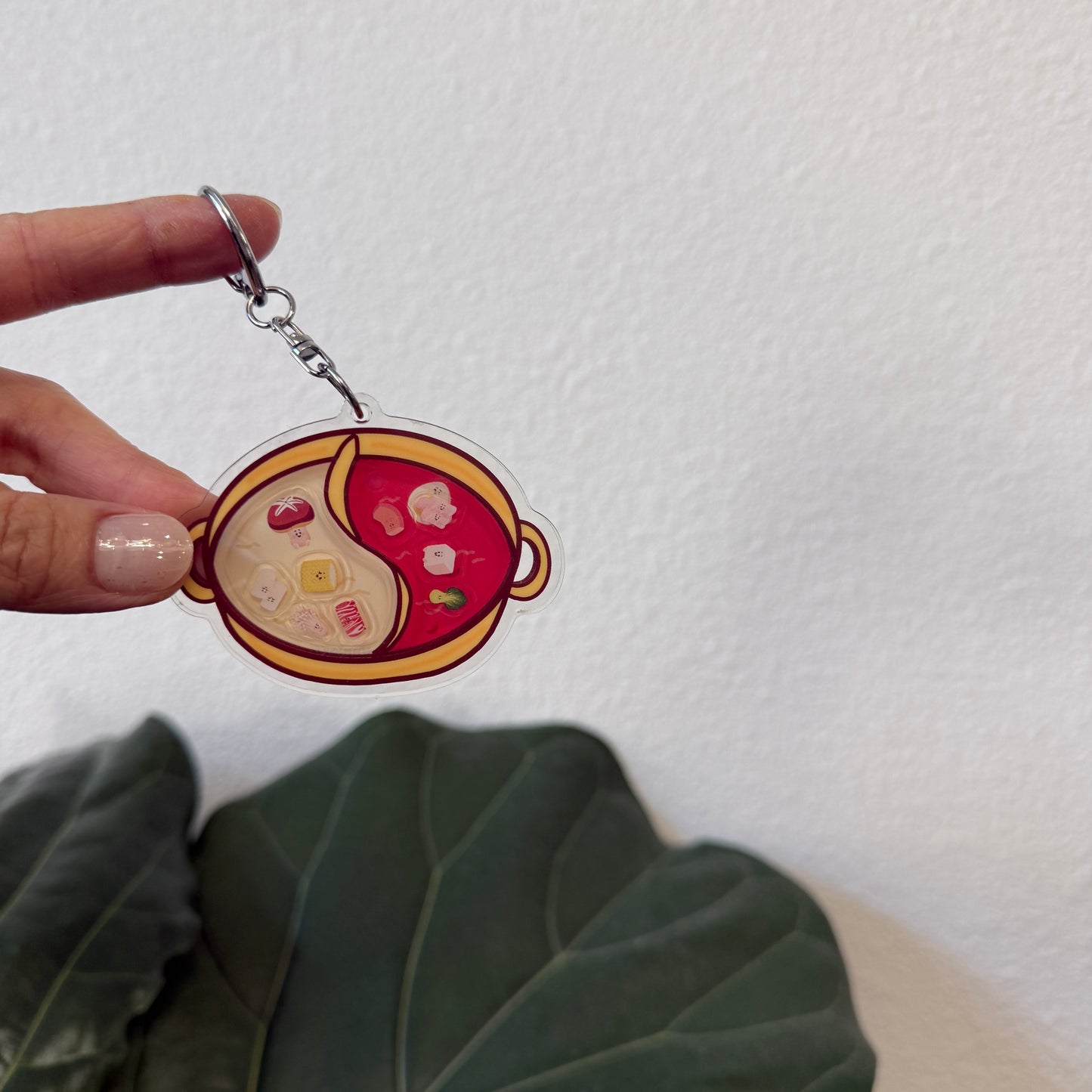 HOT POT Liquid Keychain