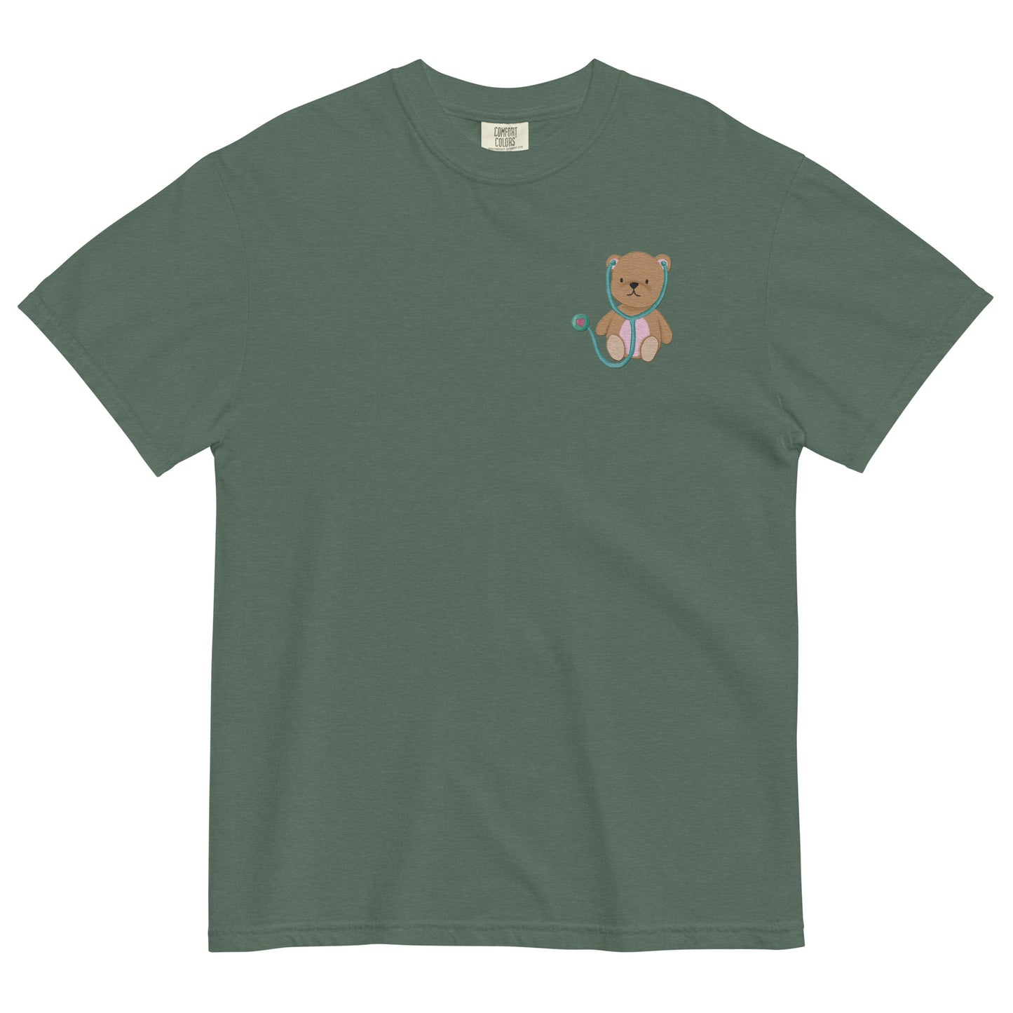 TEDDY BEAR Embroidered Unisex garment-dyed T shirt