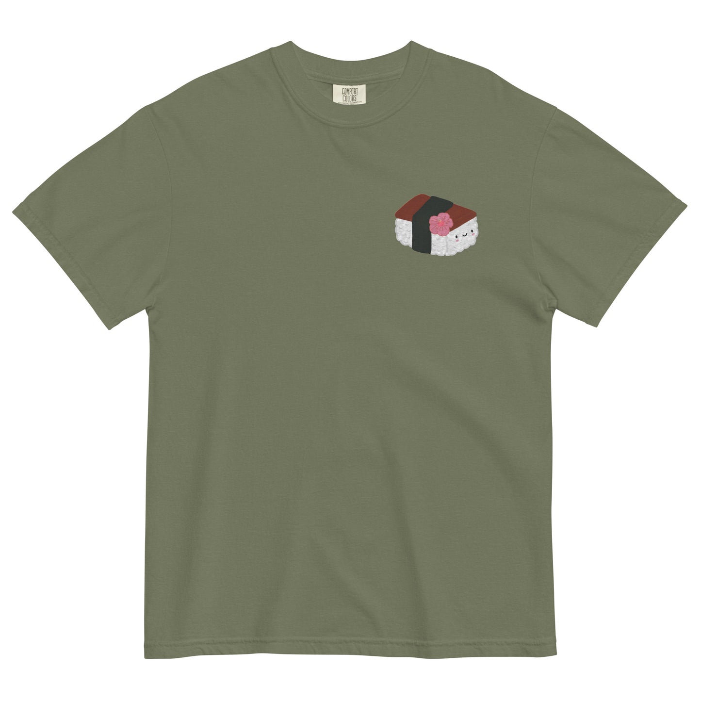 SPAM MUSUBI Embroidered Unisex garment-dyed T-shirt