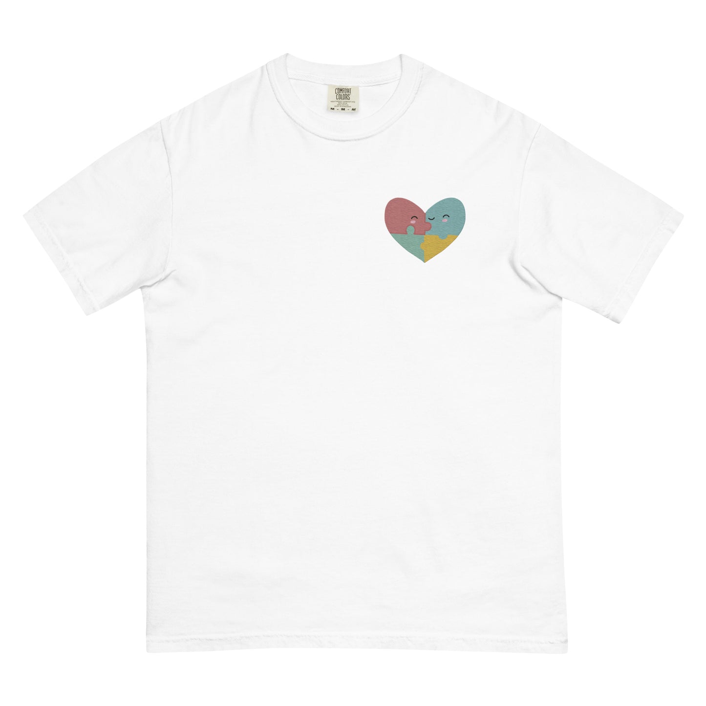AUTISM AWARENESS Embroidered Unisex garment-dyed heavyweight T-shirt