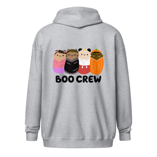 Boo Crew Unisex Zip Hoodie
