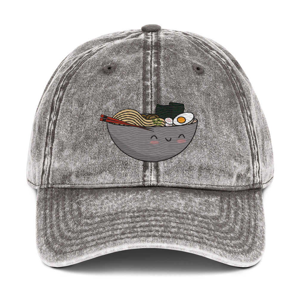 RAMEN Embroidered Vintage Cotton Twill Cap