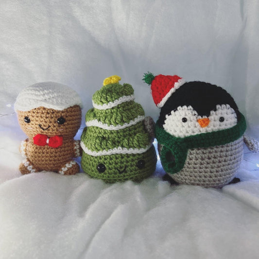Holiday Crochet: Gingerbread Man, Christmas Tree, Penguin