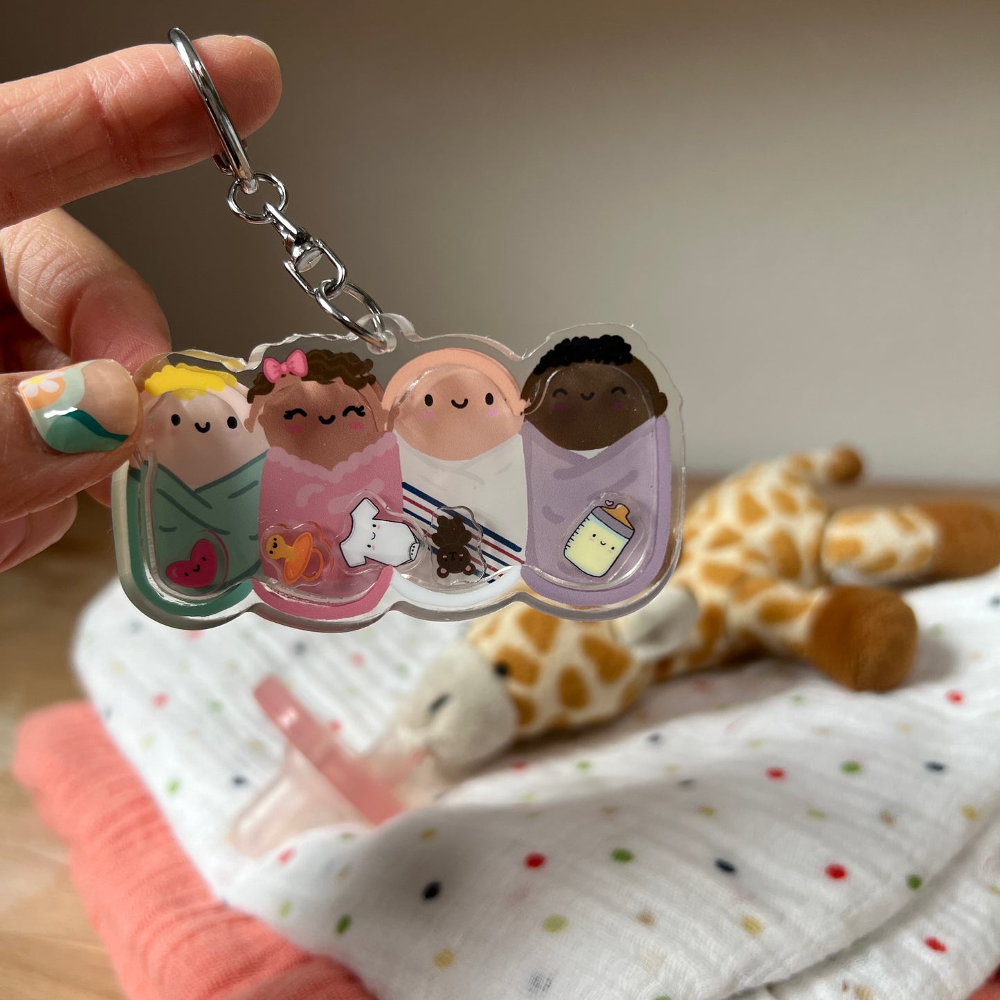 Babies Shaker Keychain
