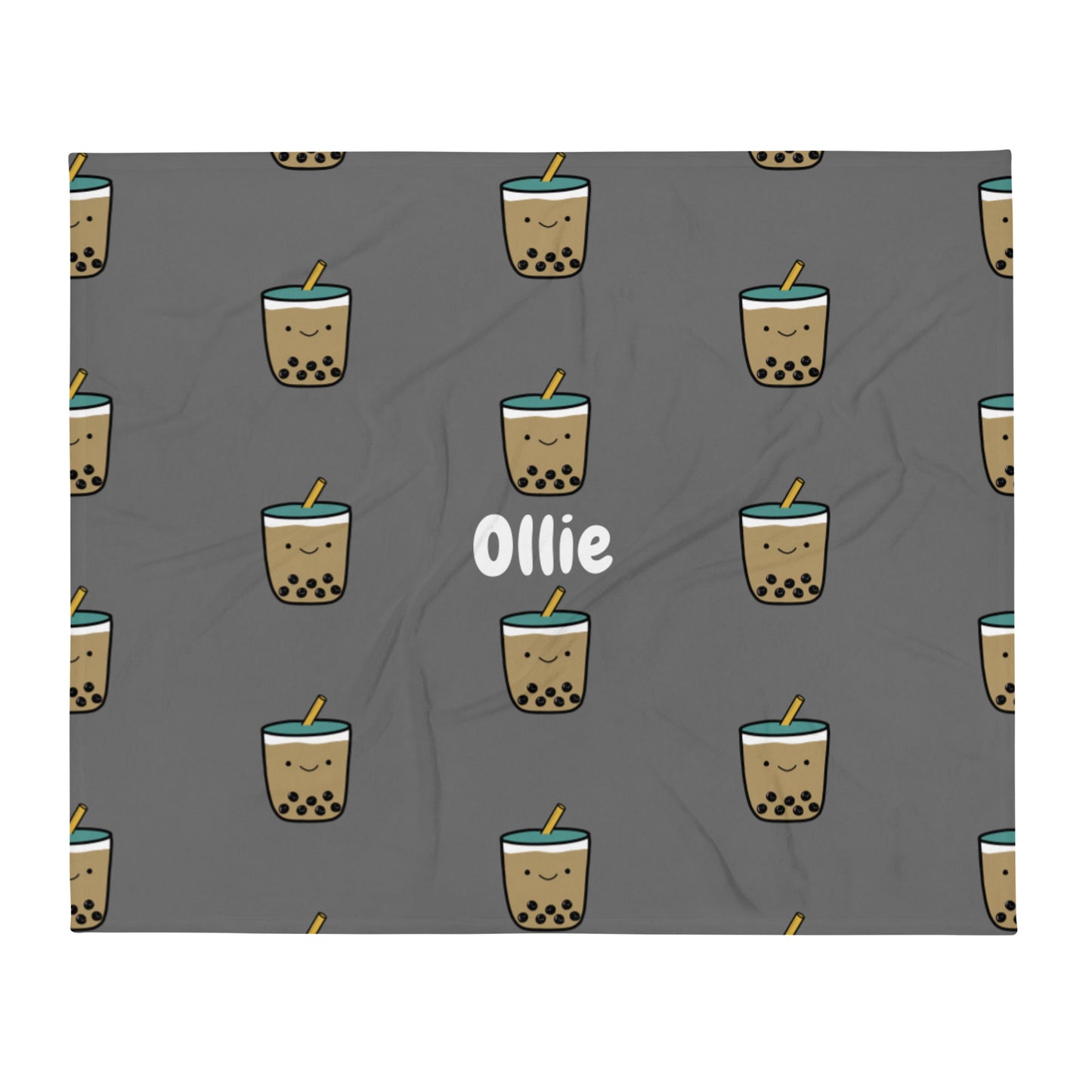 PERSONALIZED Boba Throw Blanket, Baby Blanket, Housewarming gift